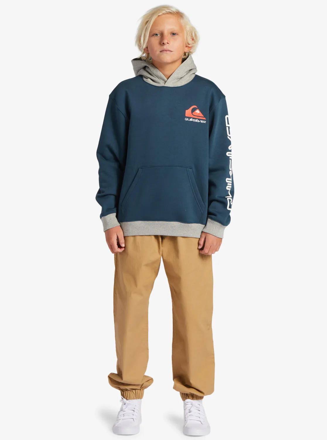 Boys 8-16 Omni Logo Block Hood Pullover Sweatshirt - Midnight Navy sold by Quiksilver product image thumbnail 3