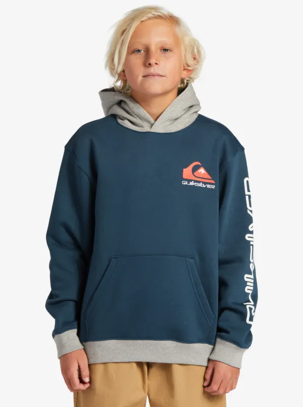 Boys 8-16 Omni Logo Block Hood Pullover Sweatshirt - Midnight Navy sold by Quiksilver
