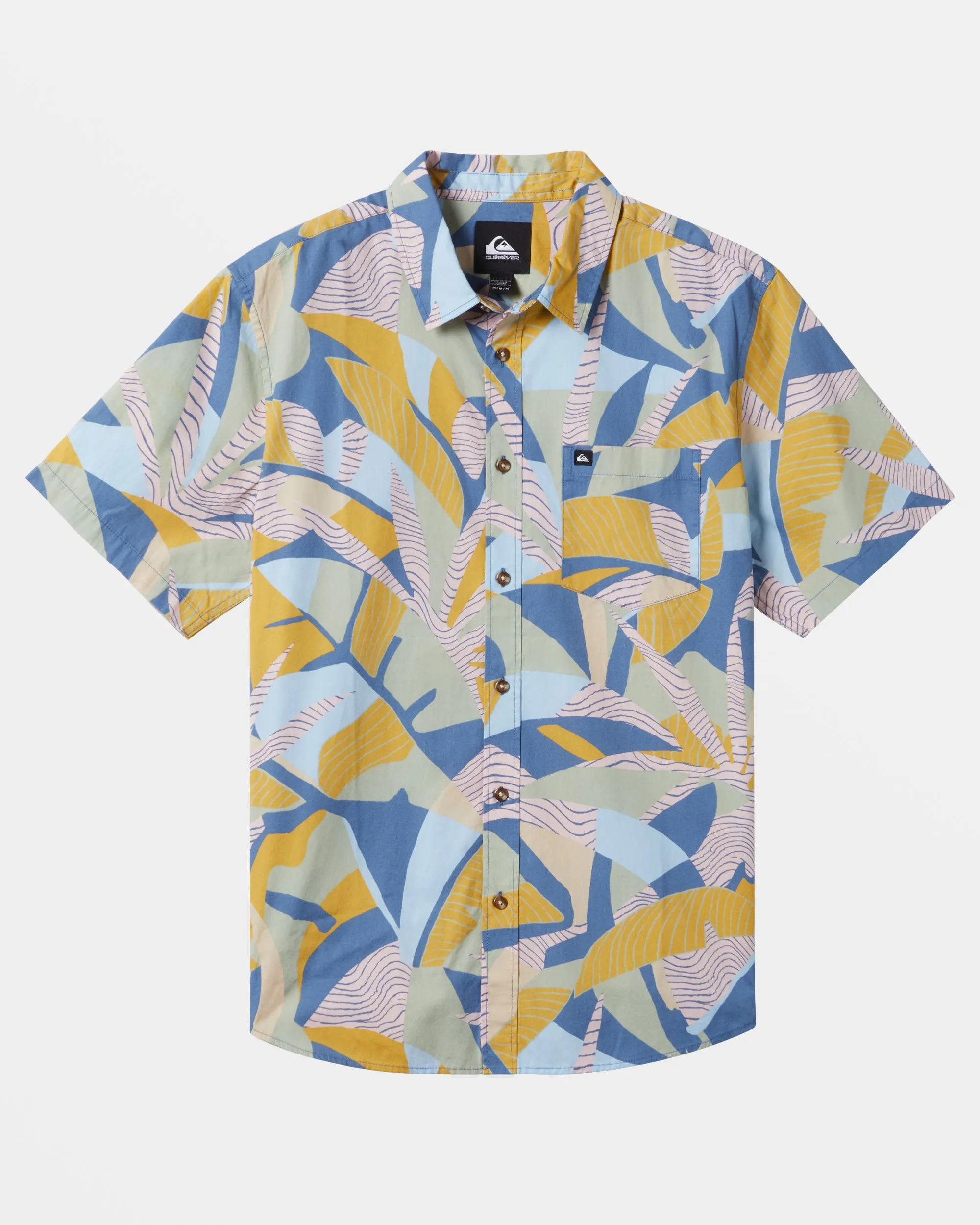 Apero Classic Short Sleeve Shirt - Coronet Blue Apero Orga Class sold by Quiksilver