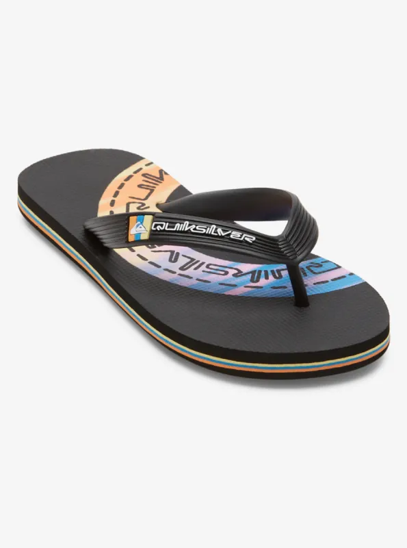 Boys 8-16 Molokai Art II Sandals - Black/White/Black sold by Quiksilver