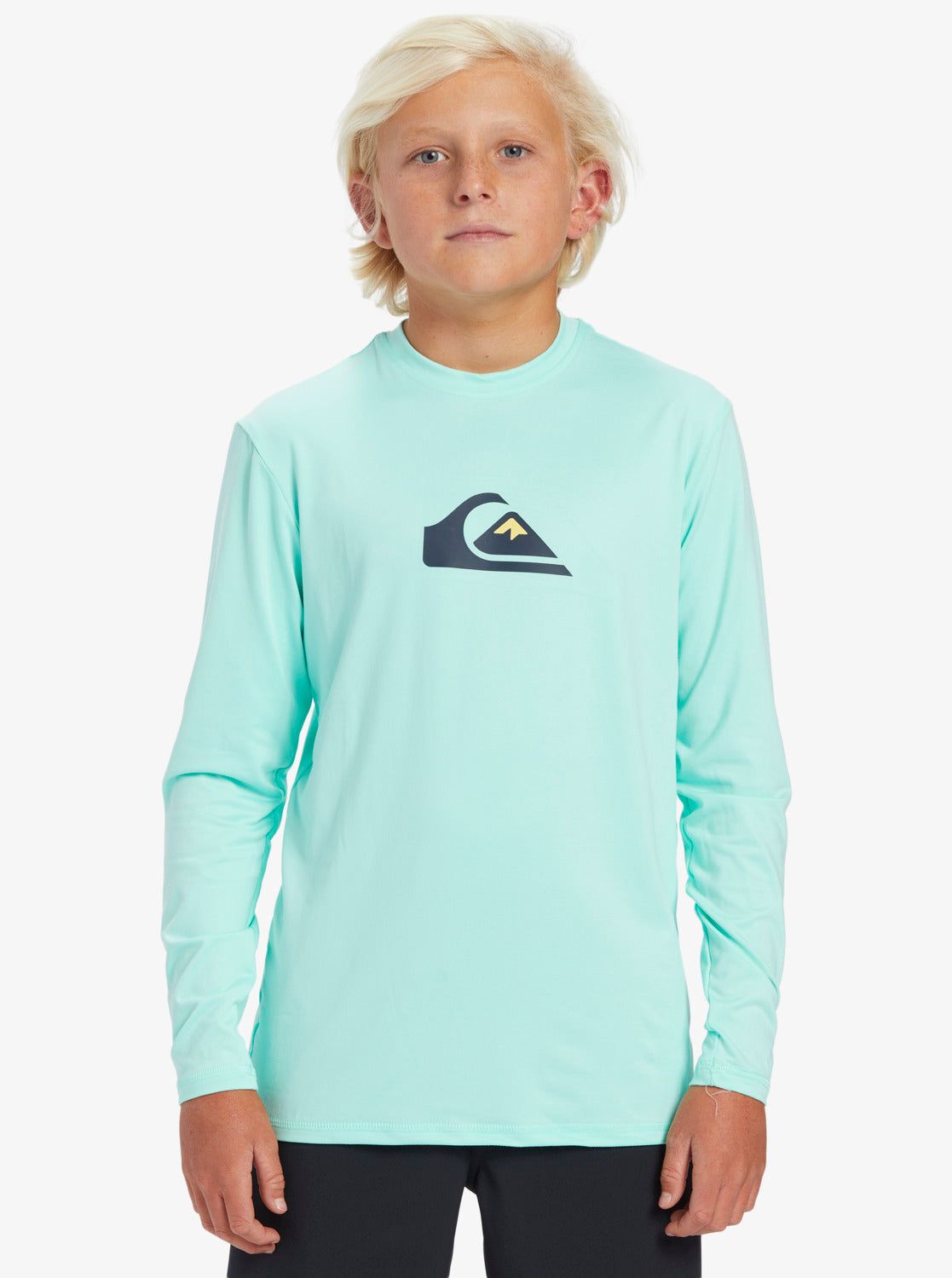 Boys 8-16 Solid Streak Long Sleeve - Beach Glass sold by Quiksilver