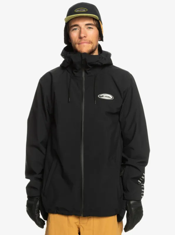 High In The Hood Technical Snow Jacket - True Black sold by Quiksilver