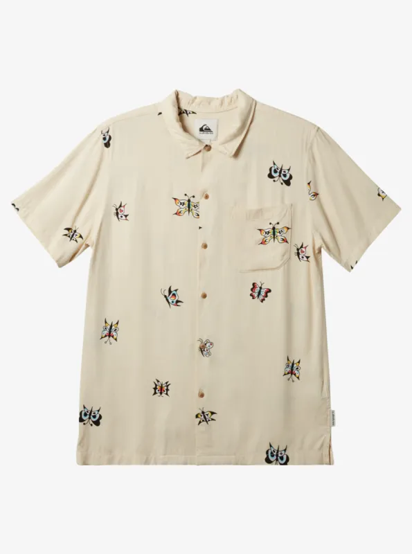 Pool Party Casual Short Sleeve Shirt - Oyster White Aop Best Mix Ss made by Quiksilver