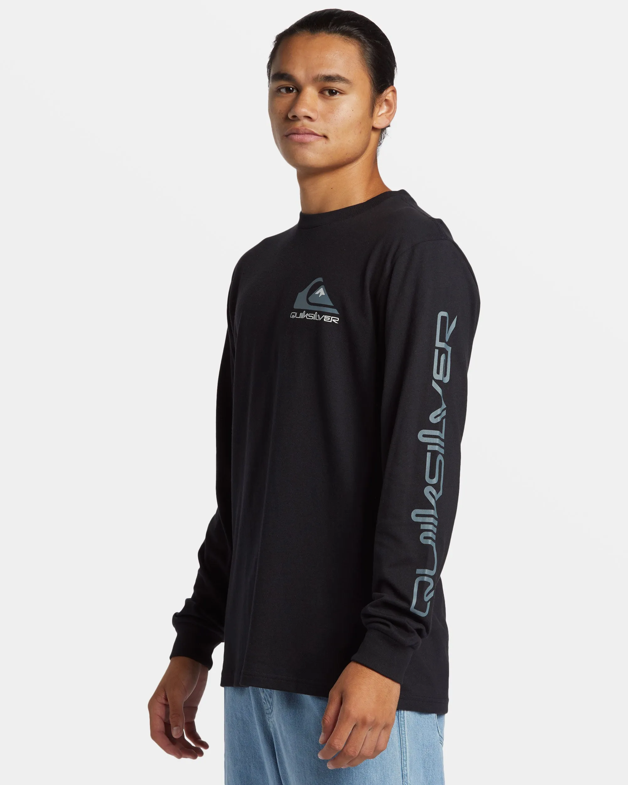 Comp Logo Long Sleeve T-Shirt - Black sold by Quiksilver product image thumbnail 4