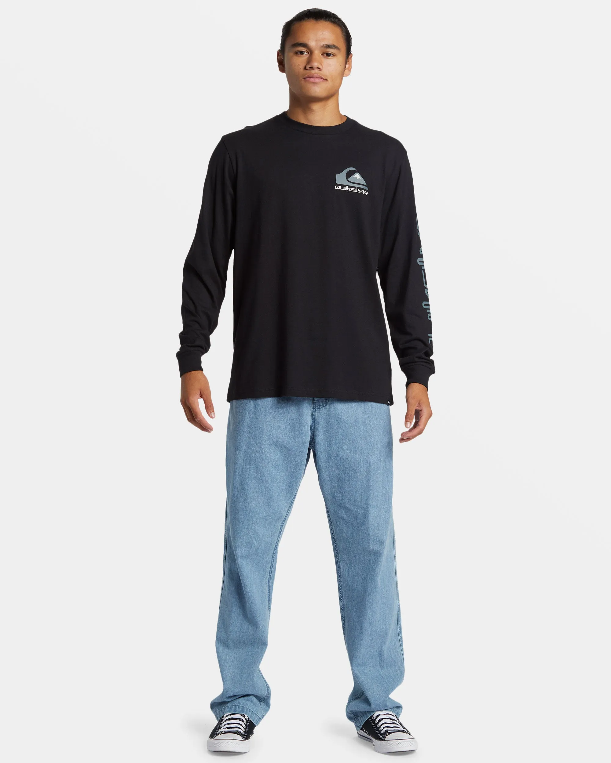 Comp Logo Long Sleeve T-Shirt - Black sold by Quiksilver product image thumbnail 3