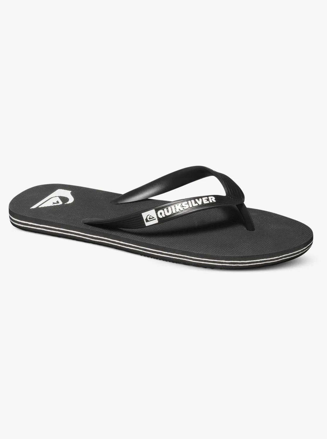 Molokai Flip-Flops - Black/Black/White sold by Quiksilver