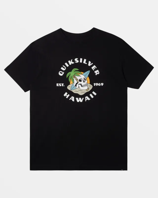 Hawaii Palm And Skull T-Shirt - Black sold by Quiksilver