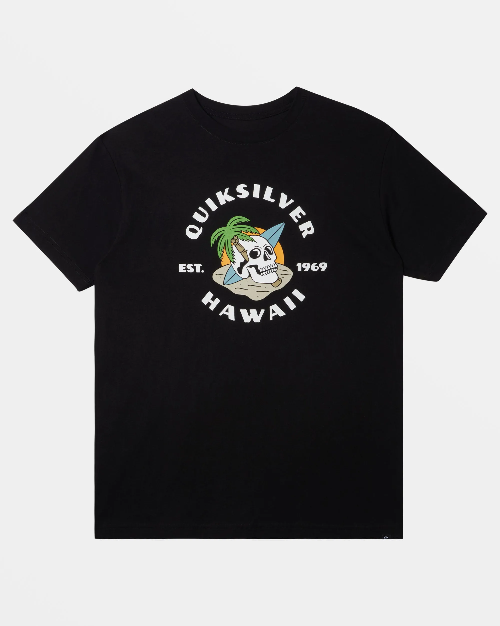 Hawaii Palm And Skull T-Shirt - Black sold by Quiksilver