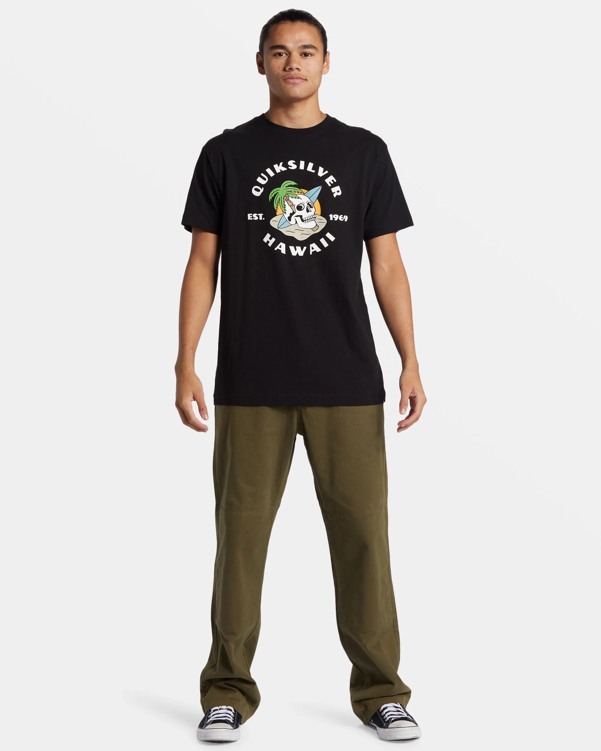 Hawaii Palm And Skull T-Shirt - Black sold by Quiksilver product image thumbnail 5