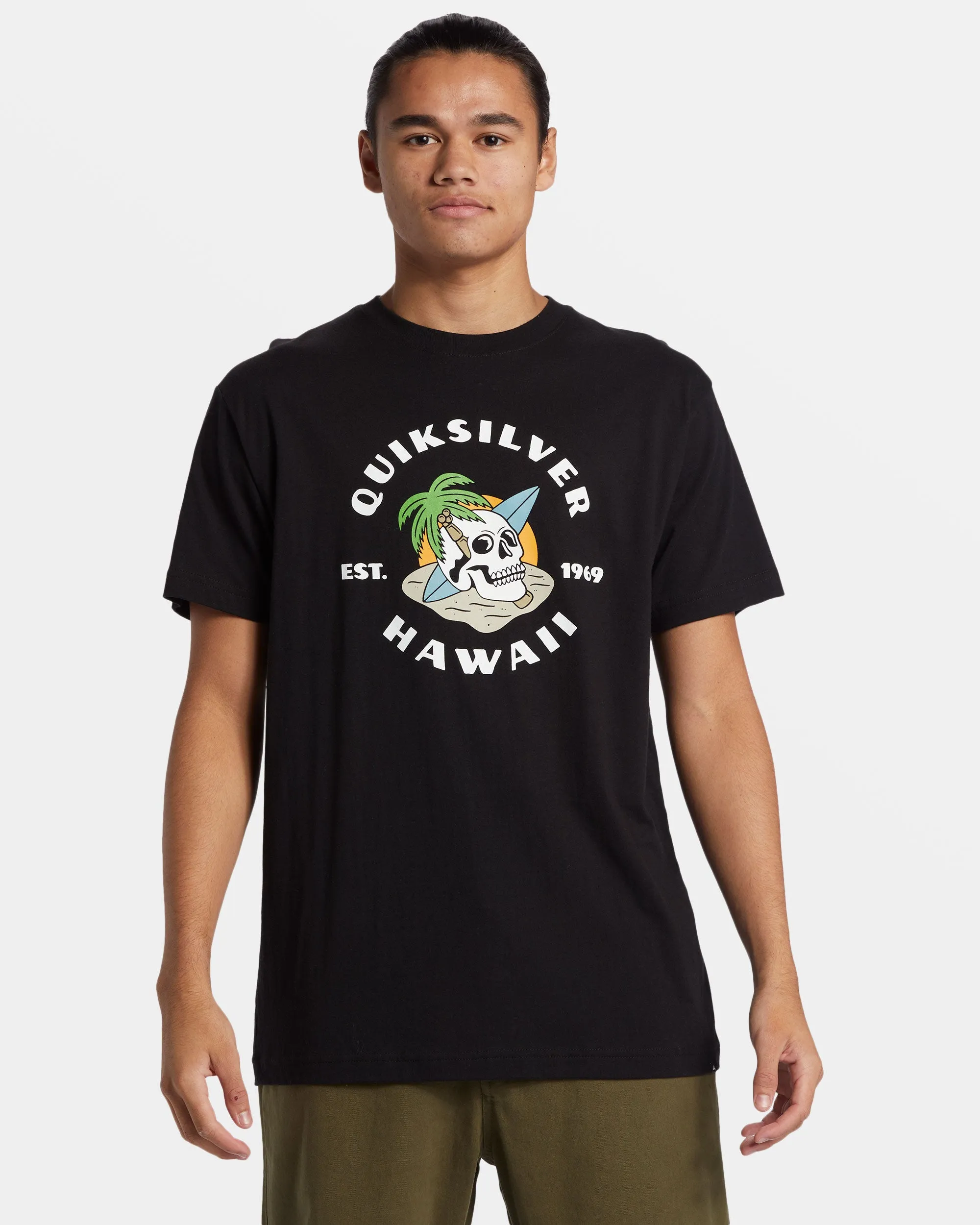 Hawaii Palm And Skull T-Shirt - Black sold by Quiksilver product image thumbnail 3