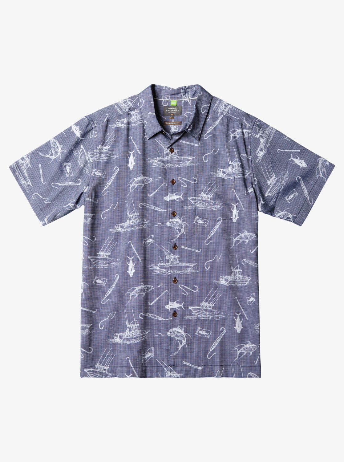 Waterman Line Spinner Short Sleeve Shirt - Medieval Blue Line Spinner sold by Quiksilver