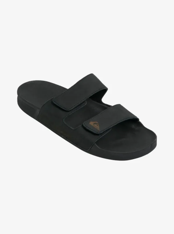 Rivi Leather Double Adjust Sandals - Black 1 sold by Quiksilver