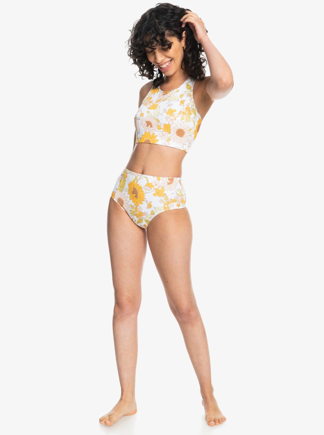 Quiksilver Womens High Waist Bikini Bottoms - White Sunflower sold by Quiksilver product image thumbnail 2