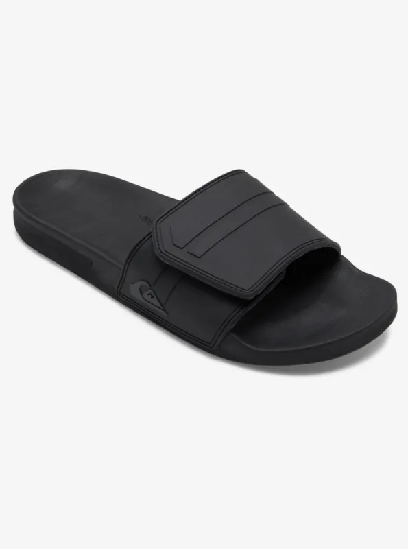 Rivi Adjustable Slides - Black/Grey/Black sold by Quiksilver