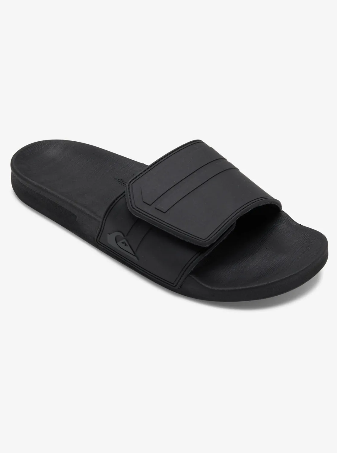 Rivi Adjustable Slides - Black/Grey/Black sold by Quiksilver