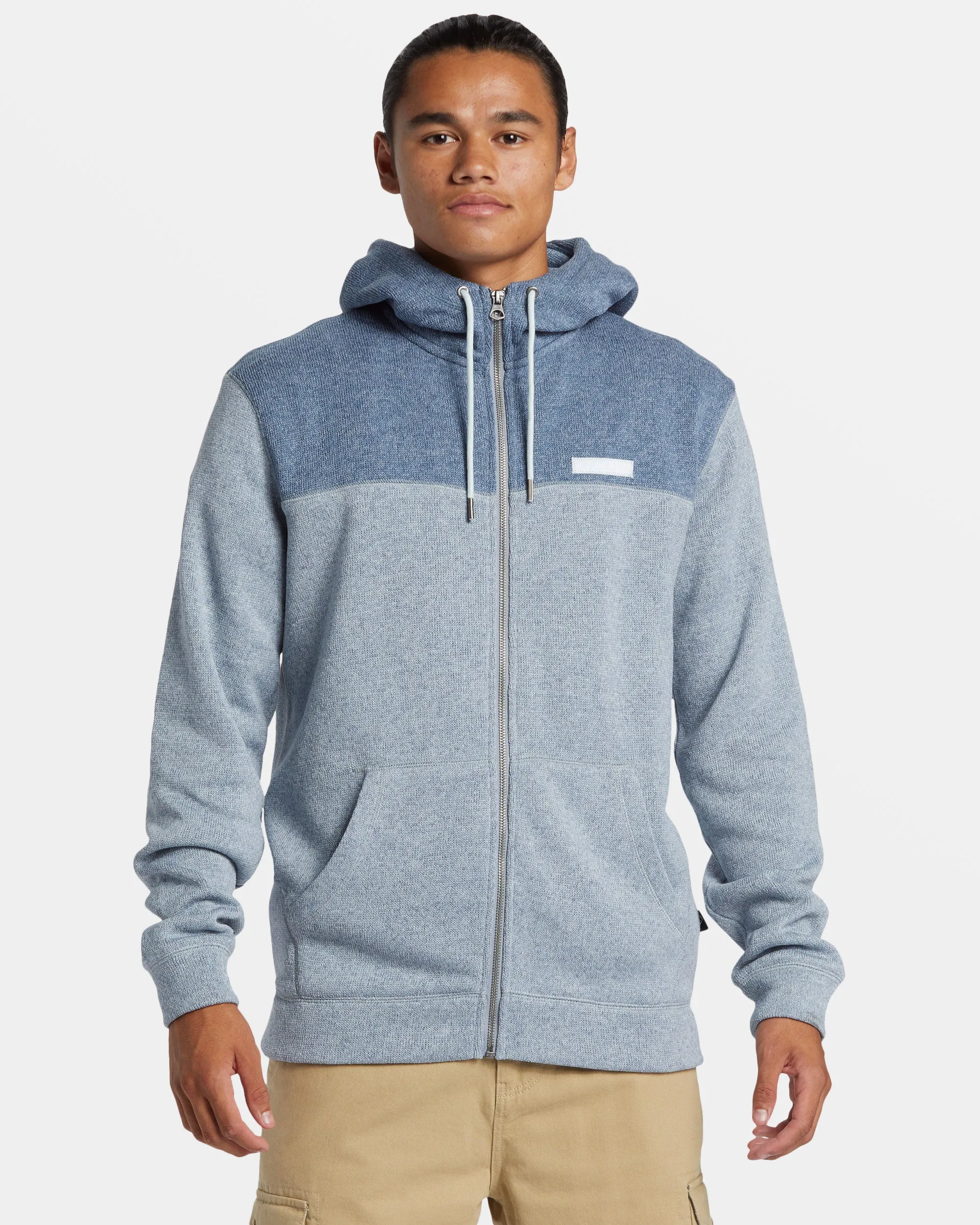 Keller Block Zip-Up Hoodie - Ice Flow Heather sold by Quiksilver