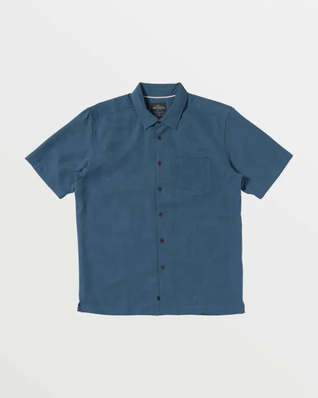 Waterman Manele Bay Short Sleeve Shirt - Ensign Blue sold by Quiksilver