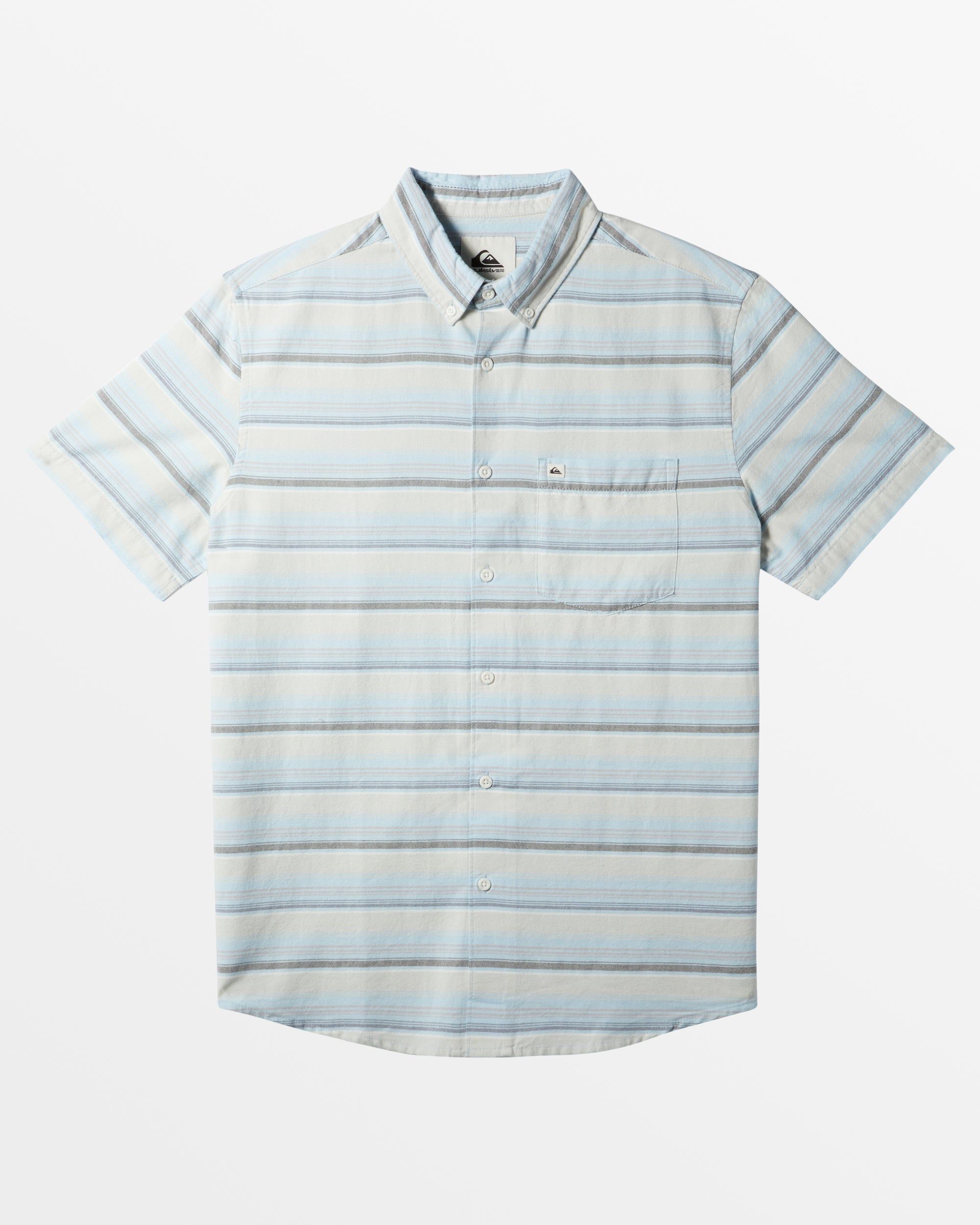 Boys 8-16 Oxford Stripe Classic Short Sleeve Shirt - Grey Violet sold by Quiksilver