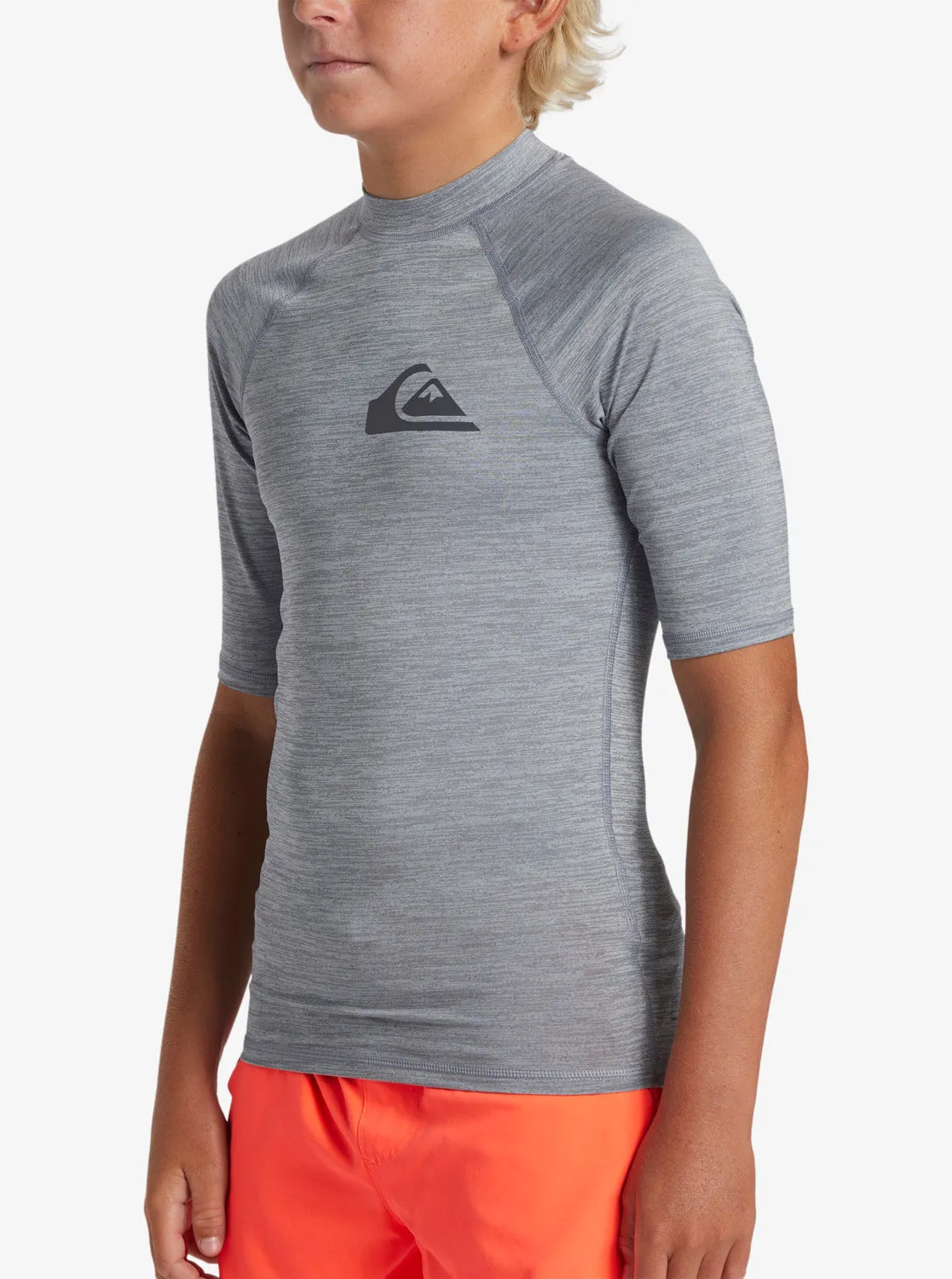 Boys 8-16 Everyday UPF 50 Short Sleeve Rashguard - Quarry Heather sold by Quiksilver product image thumbnail 3