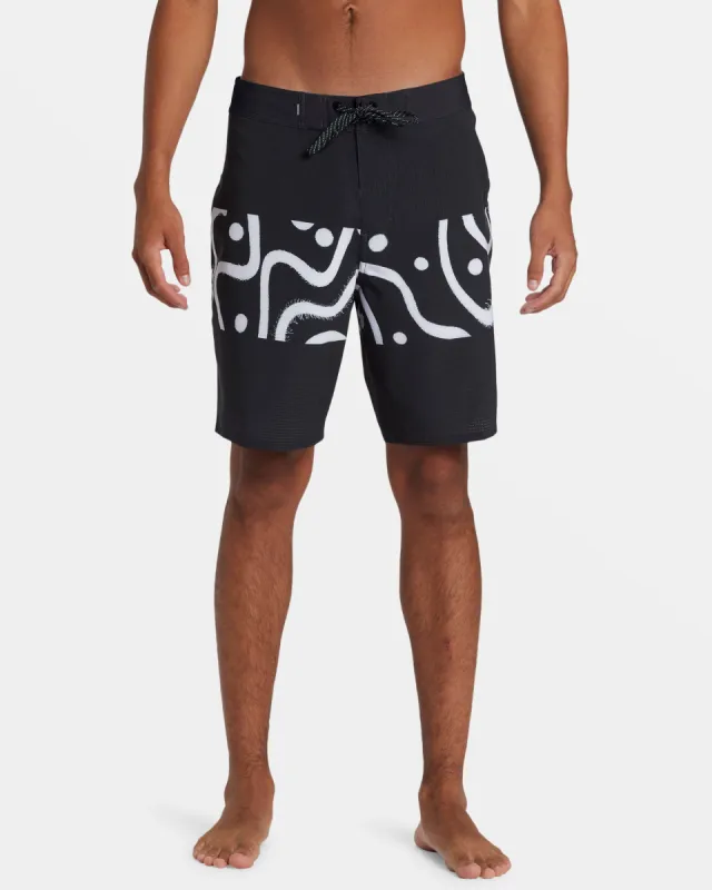 Highline Straight Leg 19" Boardshorts - Black sold by Quiksilver