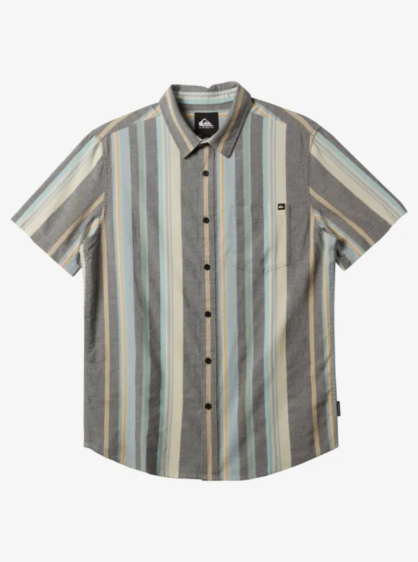 Boys 8-16 Oxford Stripe Classic Short Sleeve Woven Shirt - Black Oxford Stripe Ss sold by Quiksilver