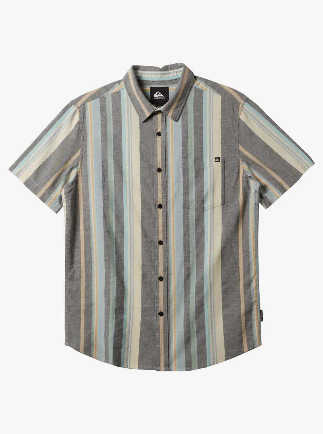 Boys 8-16 Oxford Stripe Classic Short Sleeve Woven Shirt - Black Oxford Stripe Ss sold by Quiksilver