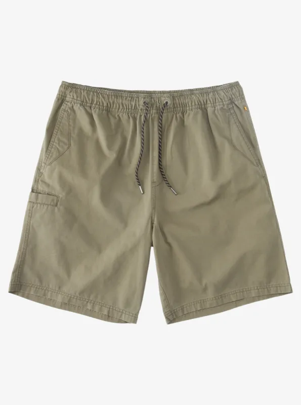Waterman Last Light Elastic Waist 19" Shorts - Dusty Olive sold by Quiksilver
