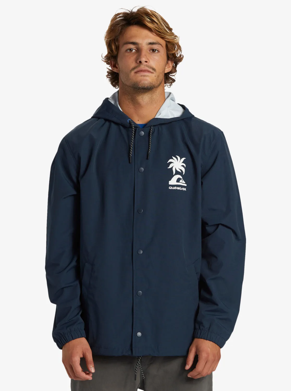 Rain Cloud Hooded Coach Track Jacket - Dark Navy sold by Quiksilver product image thumbnail 3