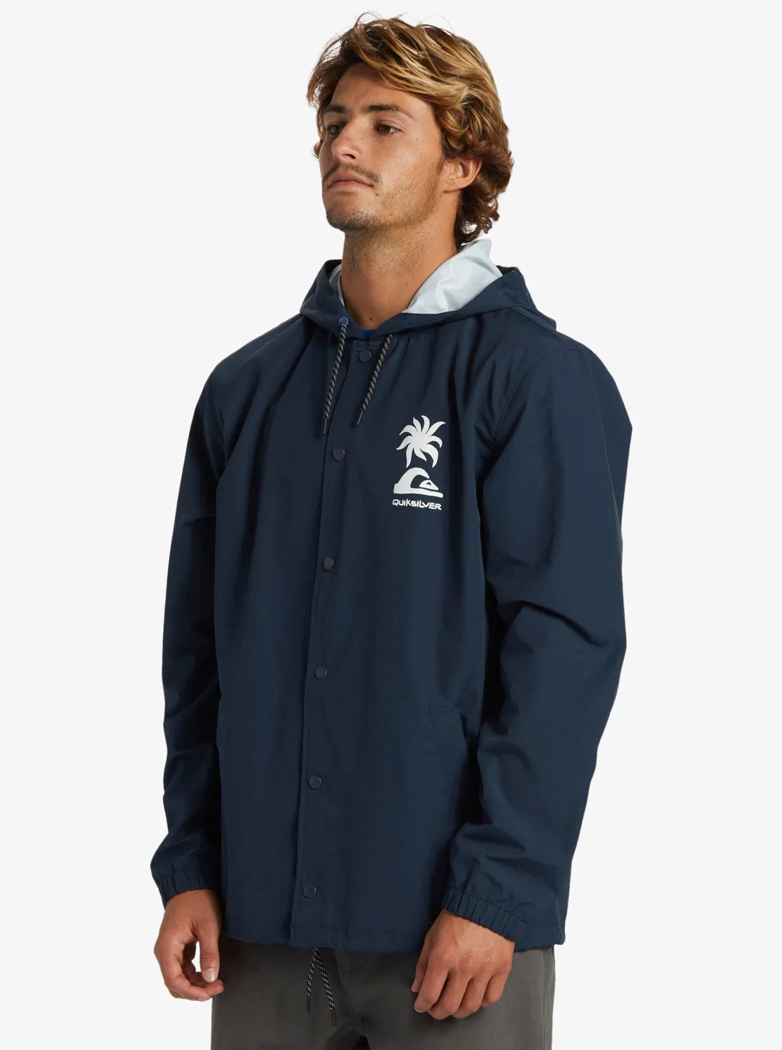 Rain Cloud Hooded Coach Track Jacket - Dark Navy sold by Quiksilver product image thumbnail 4