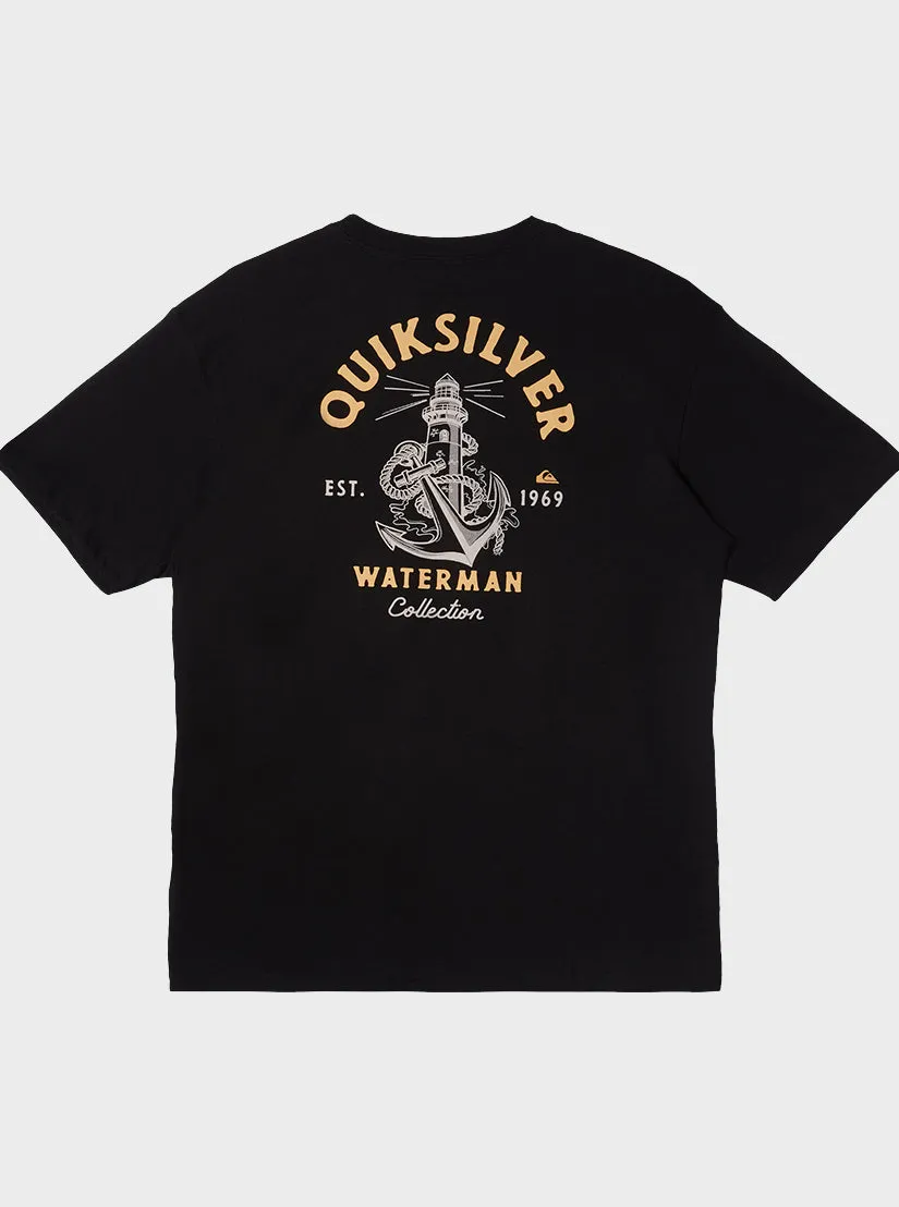 Waterman Anchors Away T-Shirt - Black sold by Quiksilver