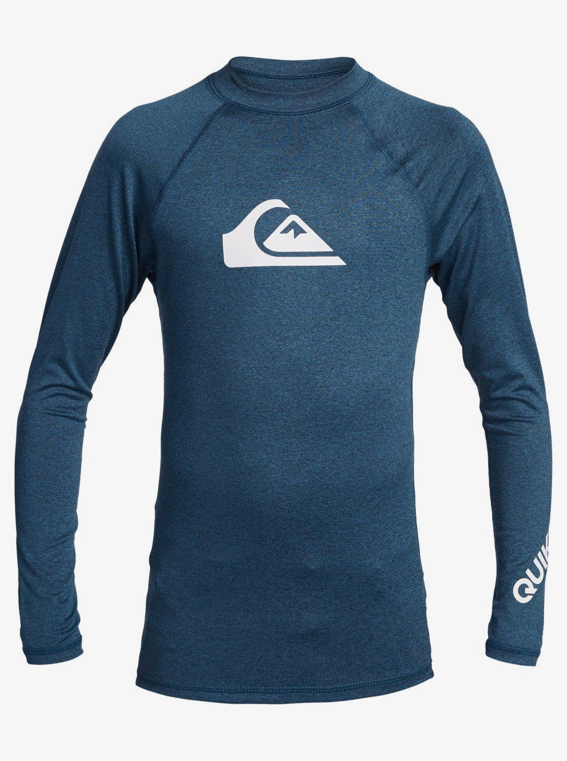Boys 8-16 All Time Long Sleeve Upf 50 Rashguard - Majolica Blue Heather sold by Quiksilver