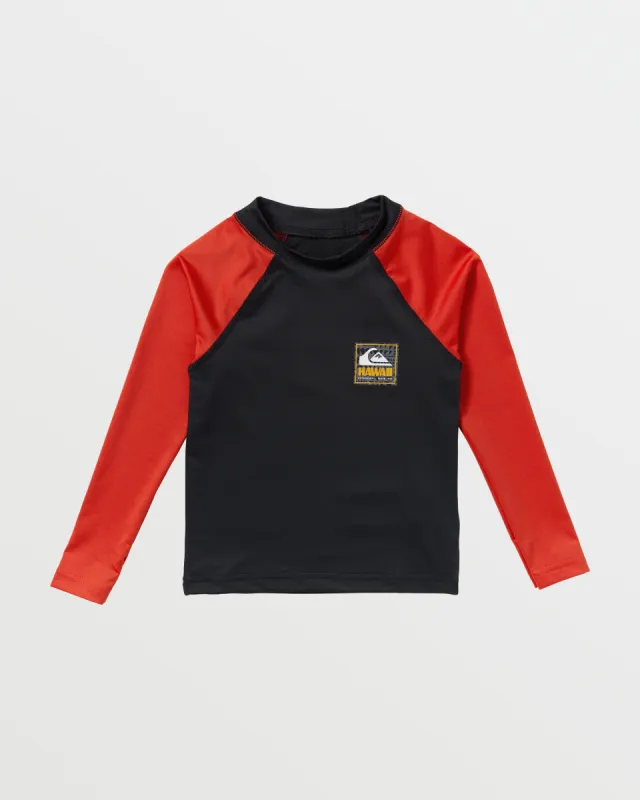 Boys 2-7 Hawaii Badge UPF50 Long Sleeve Rashguard - sold by Quiksilver