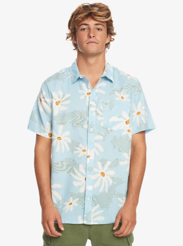 Trippy Floral Short Sleeve Shirt - Clear Sky Trippy Floral sold by Quiksilver