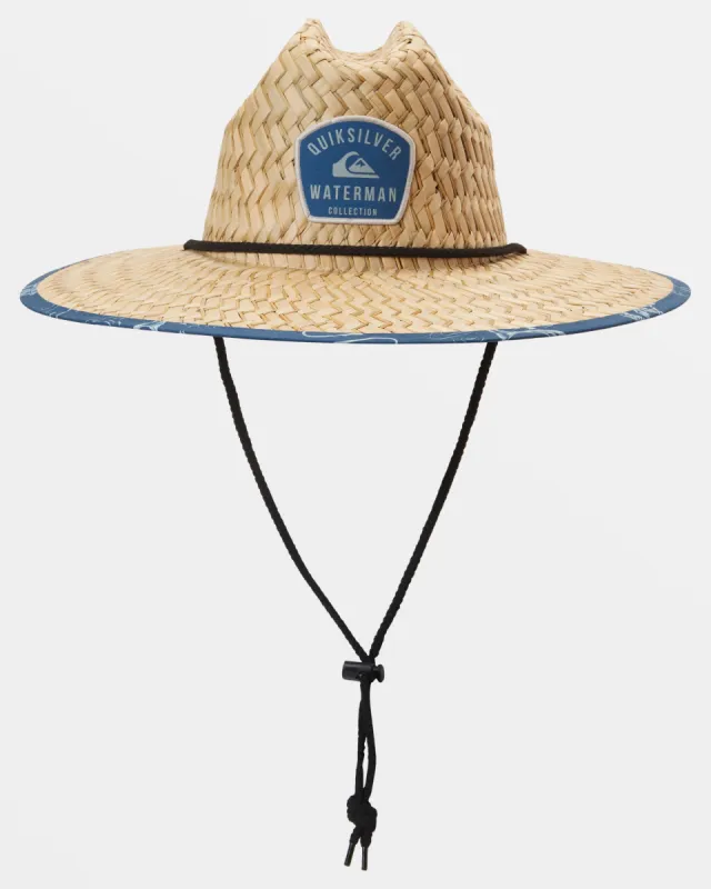 Waterman Outsider Straw Lifeguard Hat - Majolica Blue sold by Quiksilver