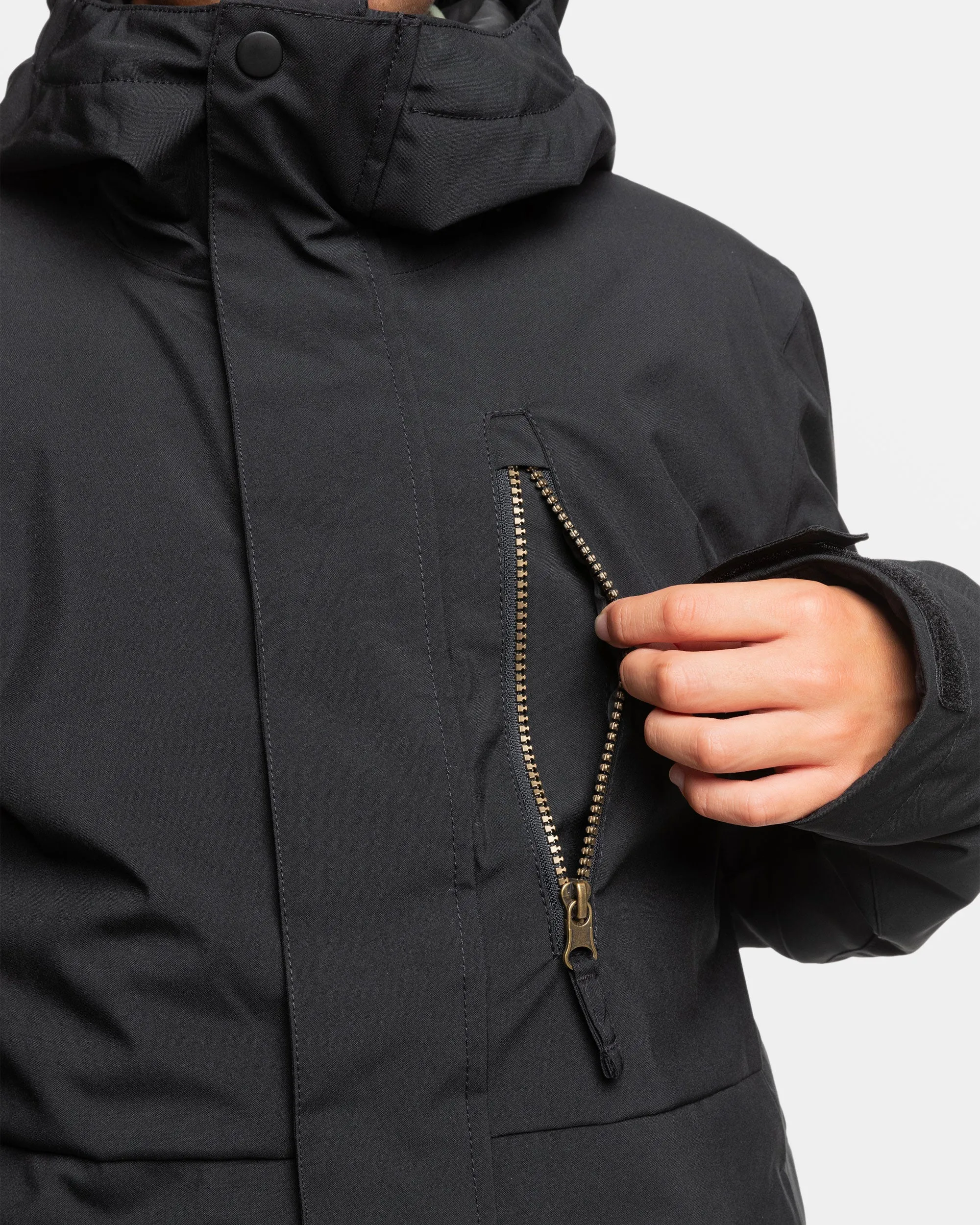 Boys 8-16 Mission Solid Insulated Snow Jacket - True Black sold by Quiksilver product image thumbnail 3