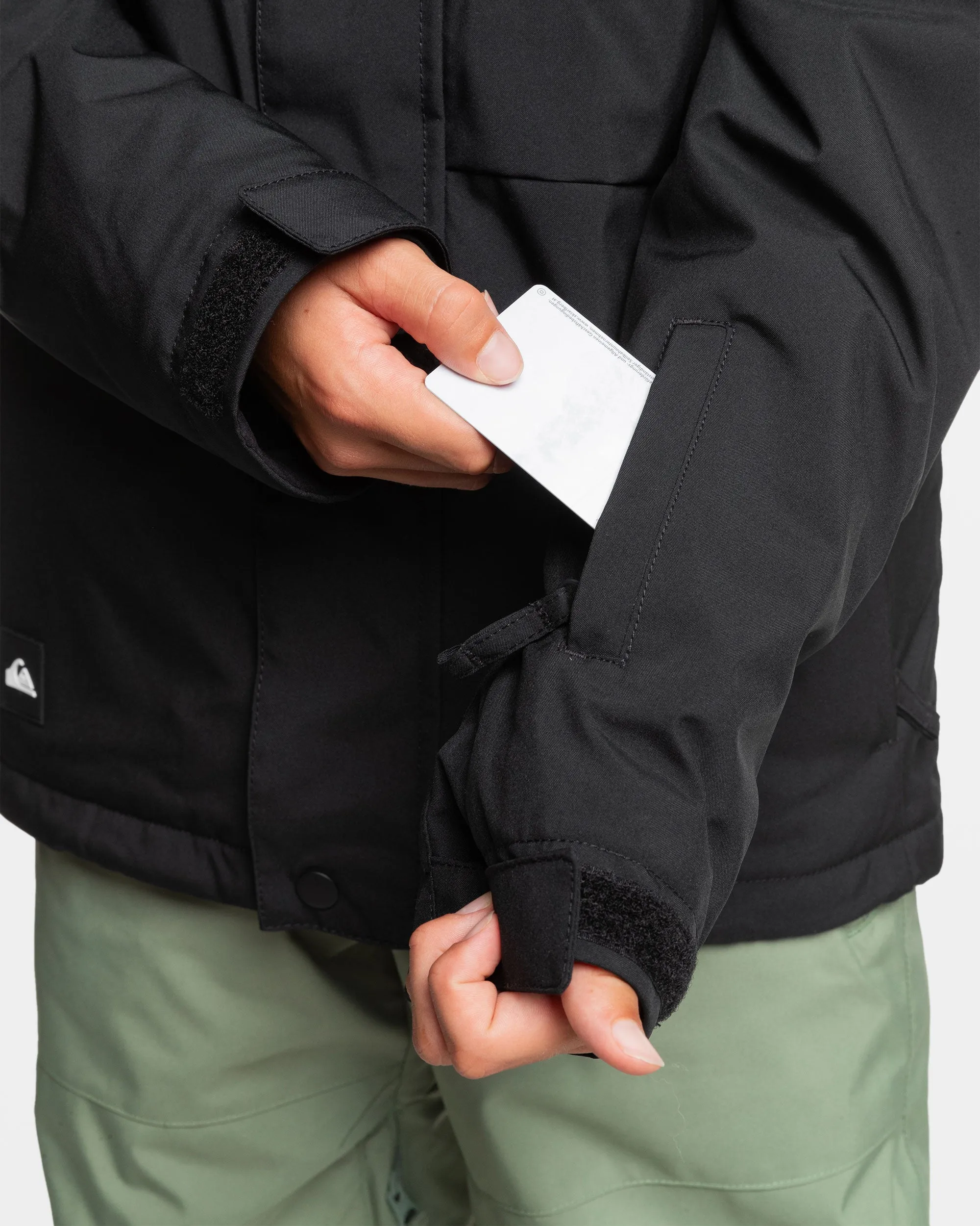 Boys 8-16 Mission Solid Insulated Snow Jacket - True Black sold by Quiksilver product image thumbnail 4