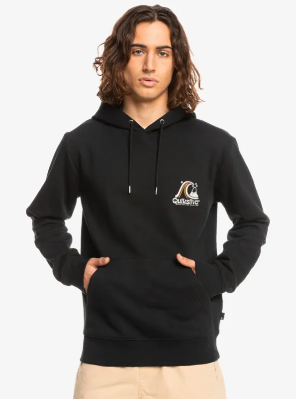 Rolling Circle Hood Fleece Top - Black sold by Quiksilver