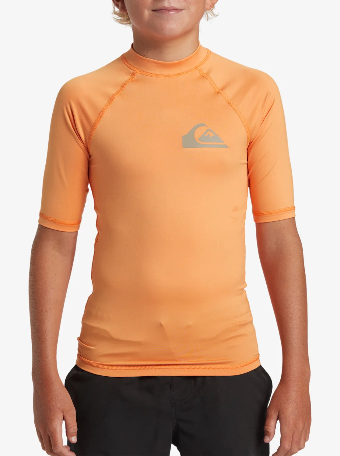 Boys 8-16 Everyday UPF 50 Short Sleeve Rashguard - Tangerine sold by Quiksilver product image thumbnail 4