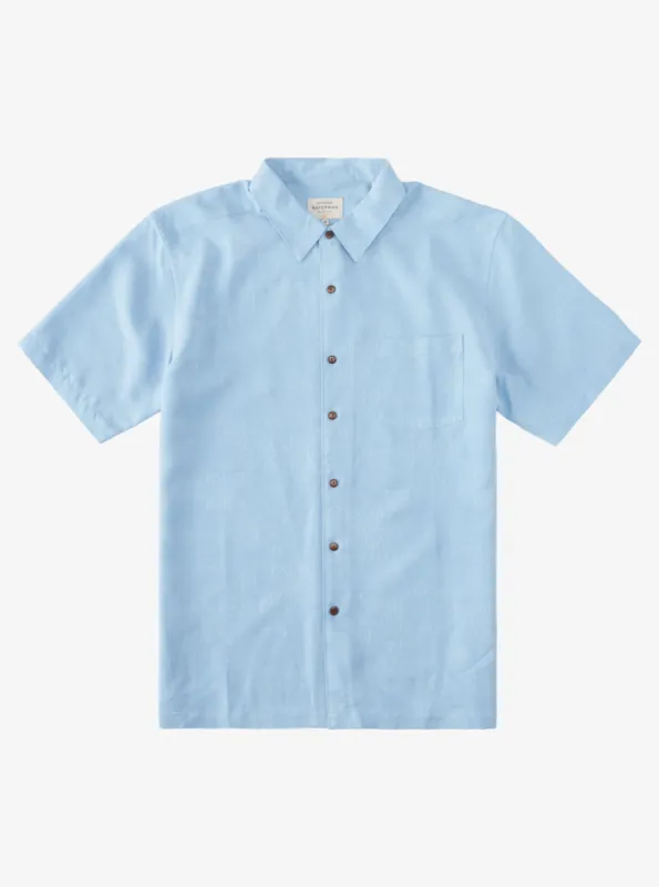 Waterman Manele Bay Short Sleeve Shirt - Dusk Blue sold by Quiksilver