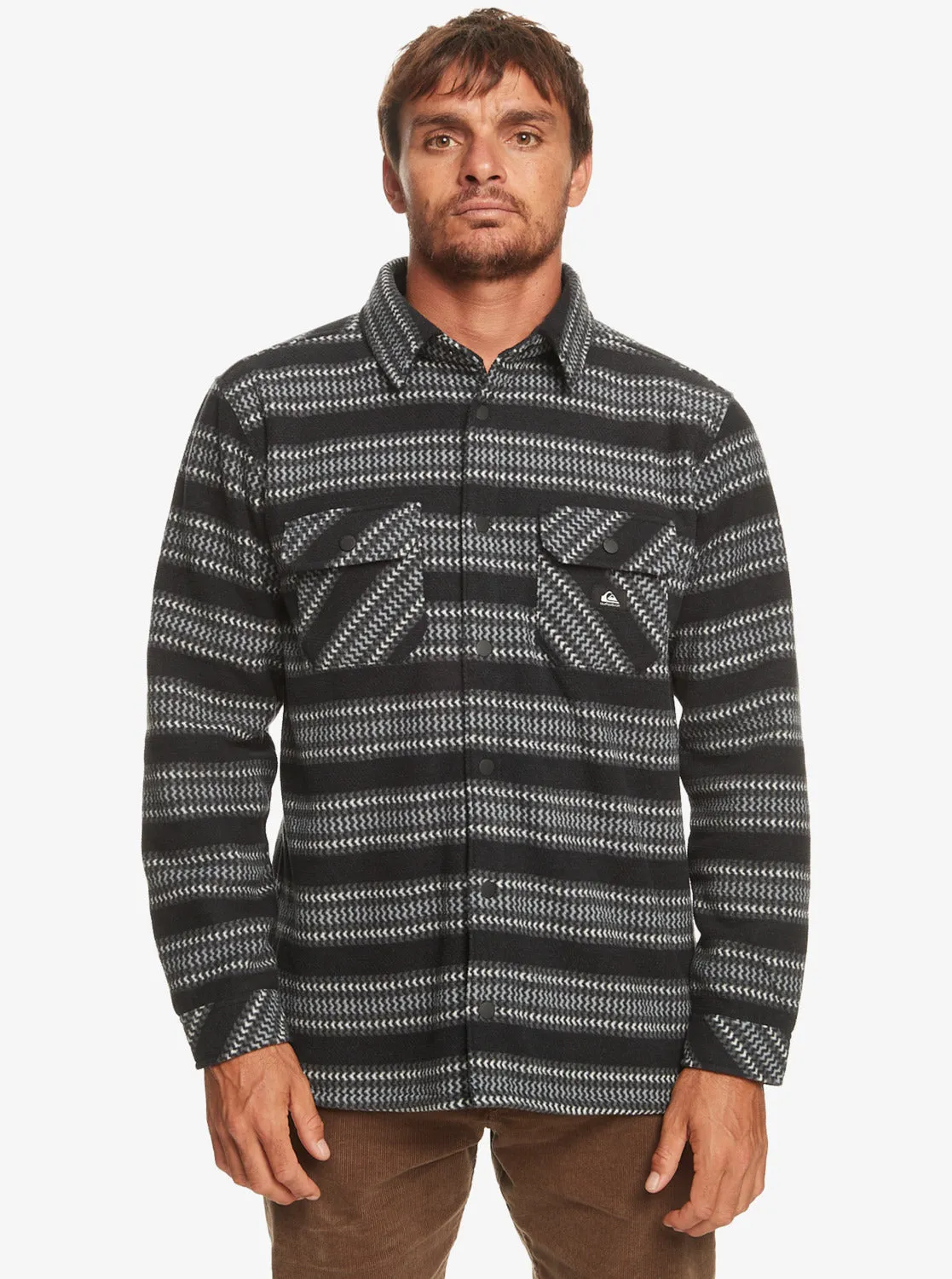Epic Surf Days Fleece Overshirt - Black Surf Days Stripe sold by Quiksilver product image thumbnail 5