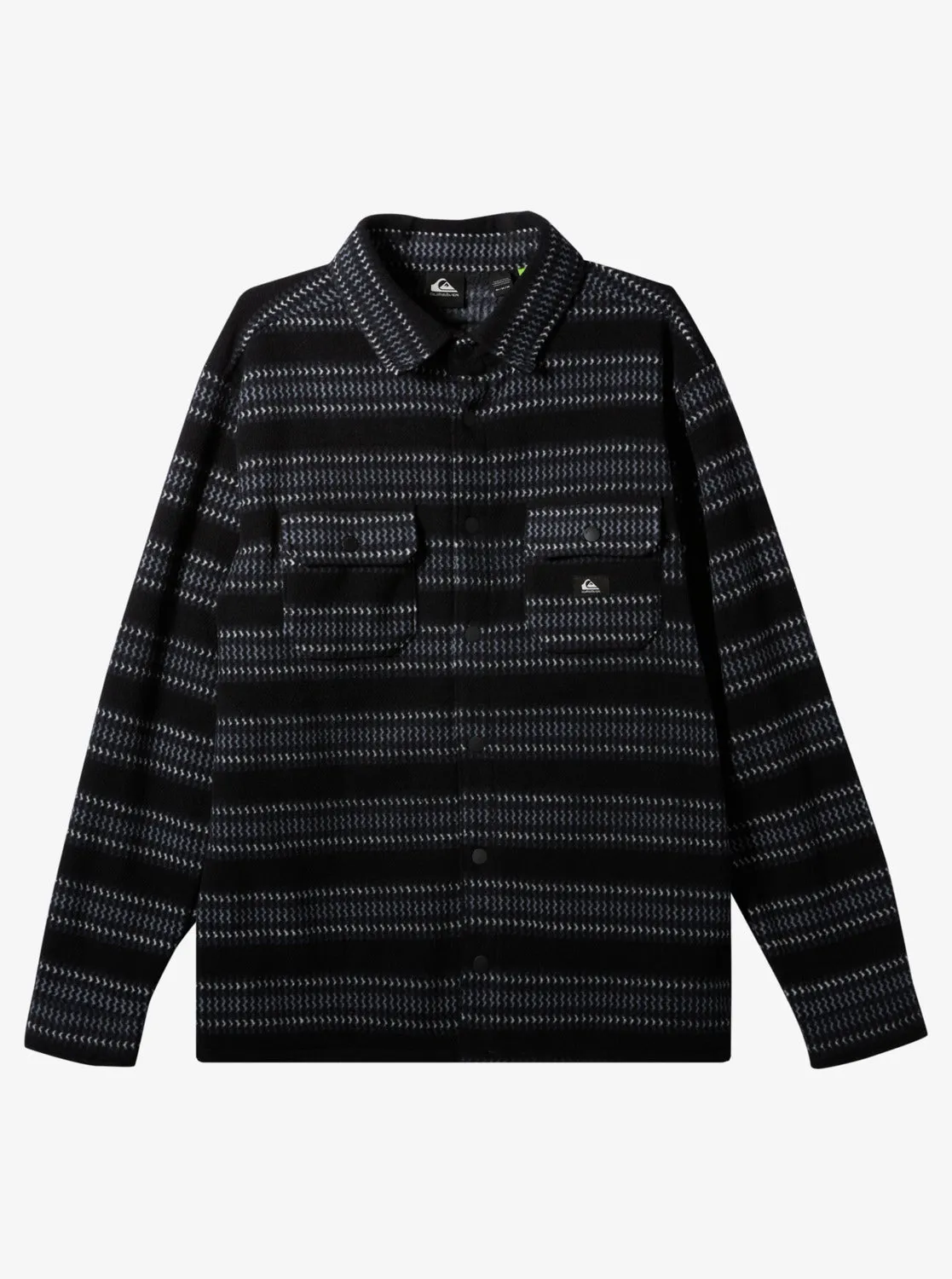 Epic Surf Days Fleece Overshirt - Black Surf Days Stripe sold by Quiksilver product image thumbnail 3