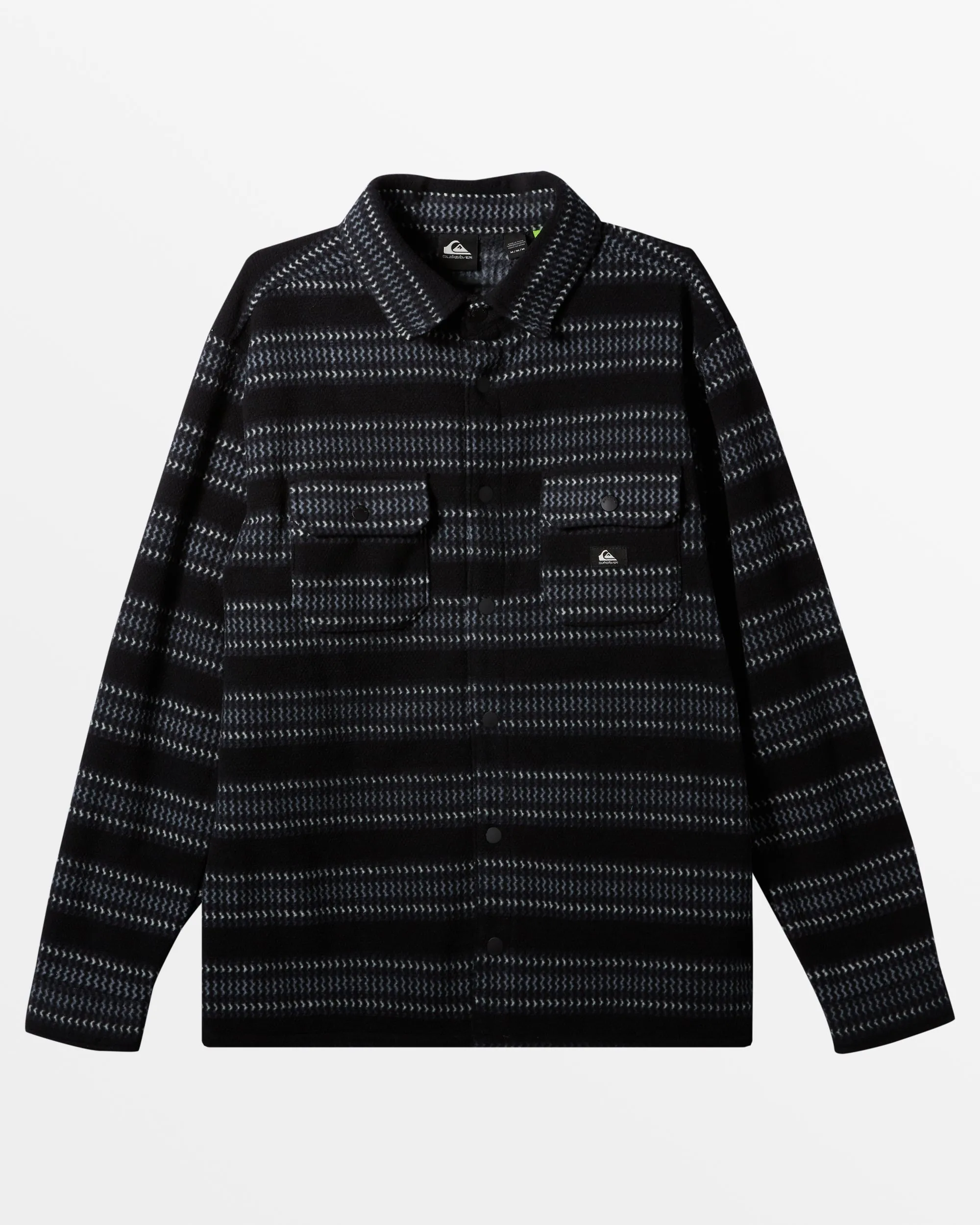 Epic Surf Days Fleece Overshirt - Black Surf Days Stripe sold by Quiksilver