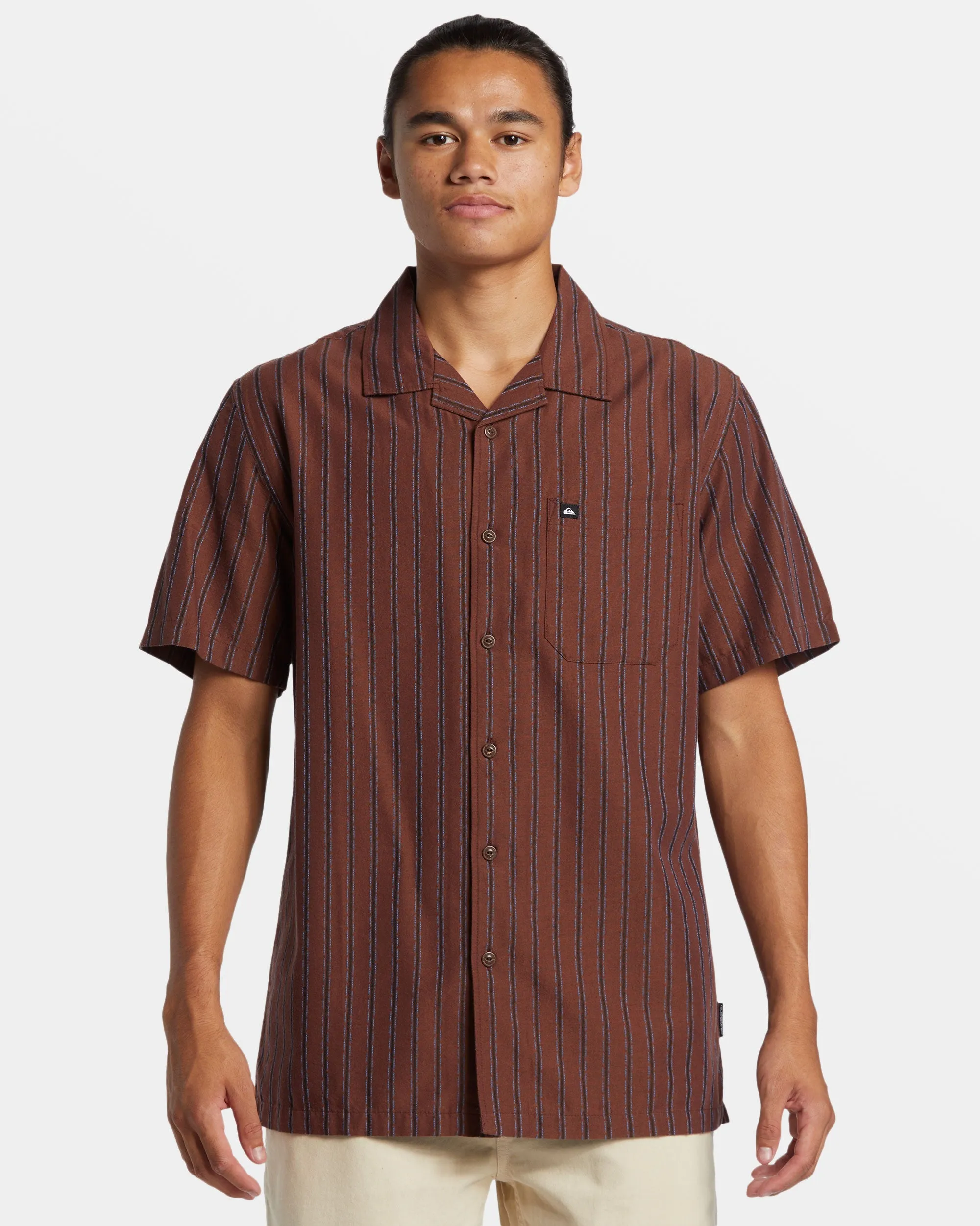 Casa Casual Short Sleeve Shirt - Brown Stone Casa Ss sold by Quiksilver