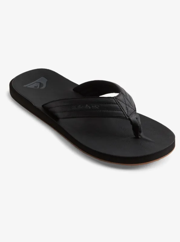 Carver Nubuck Sandals - Solid Black sold by Quiksilver