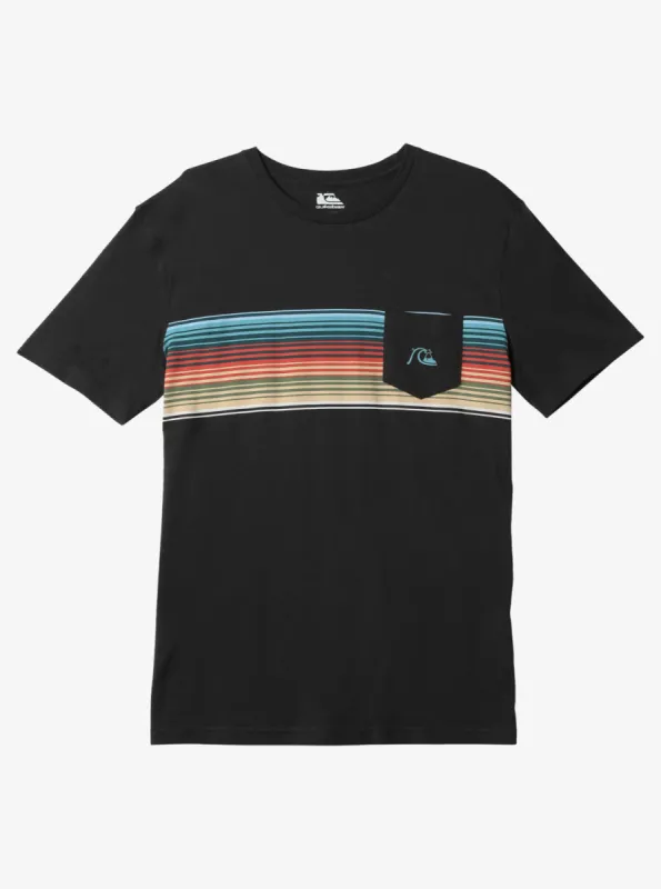 Swell Vision Stripe Pocket T-Shirt - Tarmac made by Quiksilver