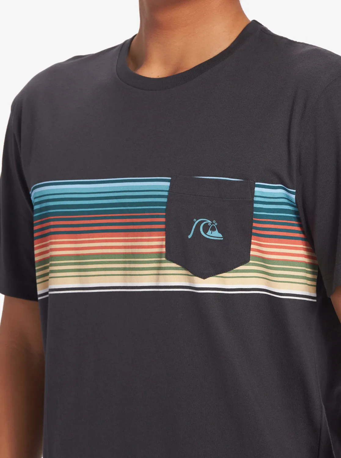 Swell Vision Stripe Pocket T-Shirt - Tarmac sold by Quiksilver product image thumbnail 5