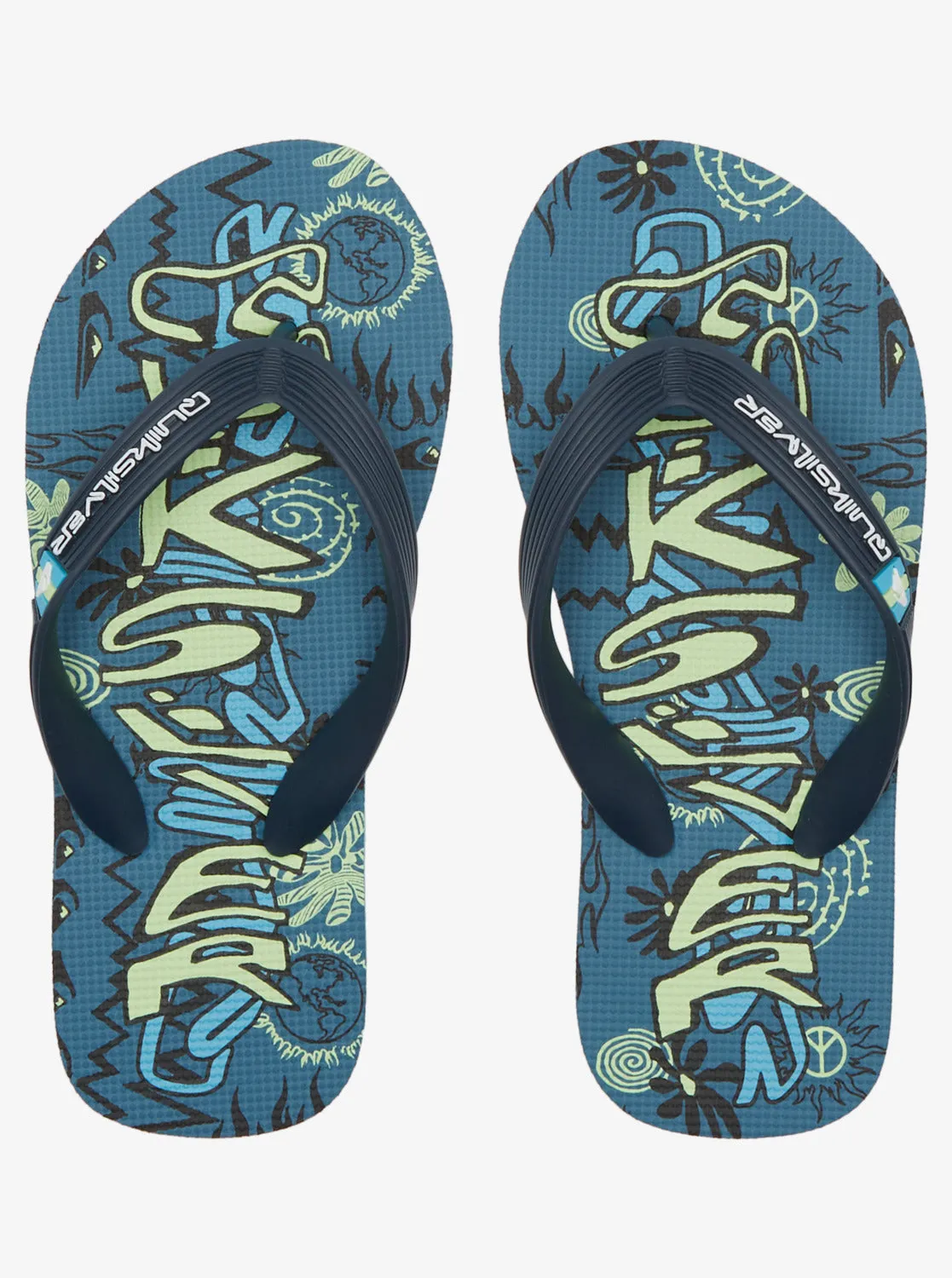 Boys 8-16 Molokai Flip-Flops - Black/Green/Blue sold by Quiksilver product image thumbnail 4
