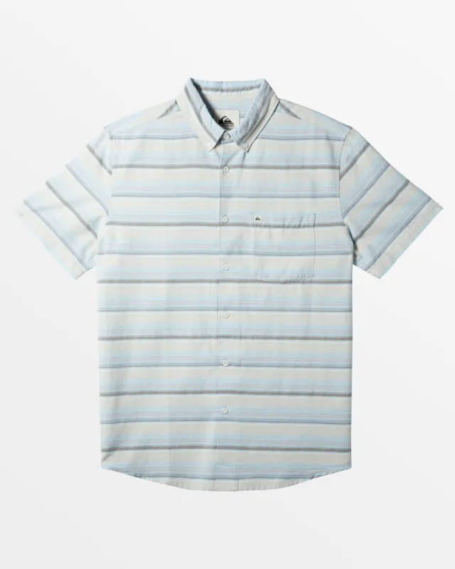 Boys 8-16 Oxford Stripe Classic Short Sleeve Shirt - Grey Violet sold by Quiksilver