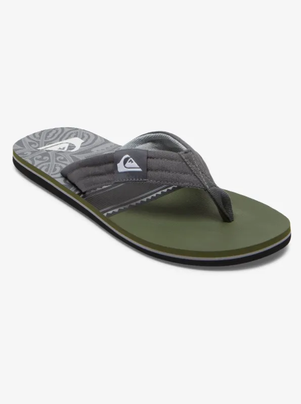 Molokai Layback Sandals For Men - Black/Green/Grey sold by Quiksilver
