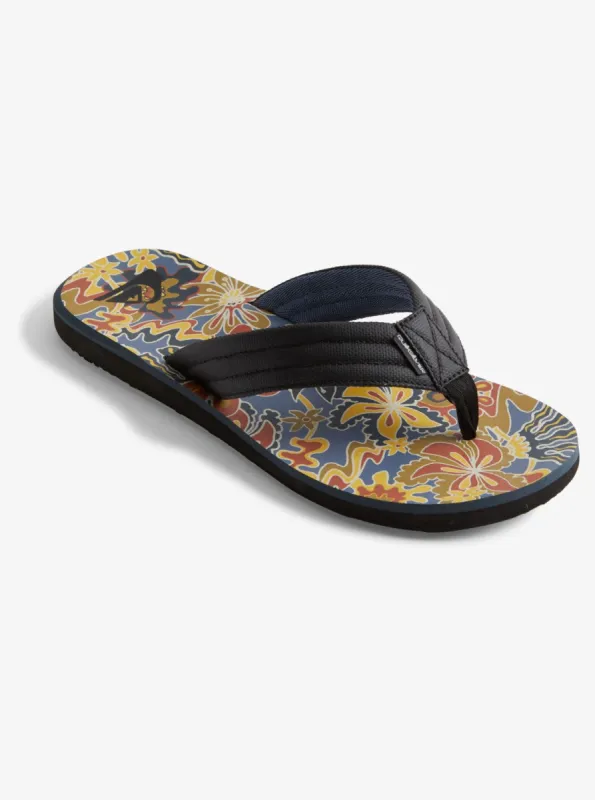 Carver Print Sandals - Black/Blue/Grey sold by Quiksilver